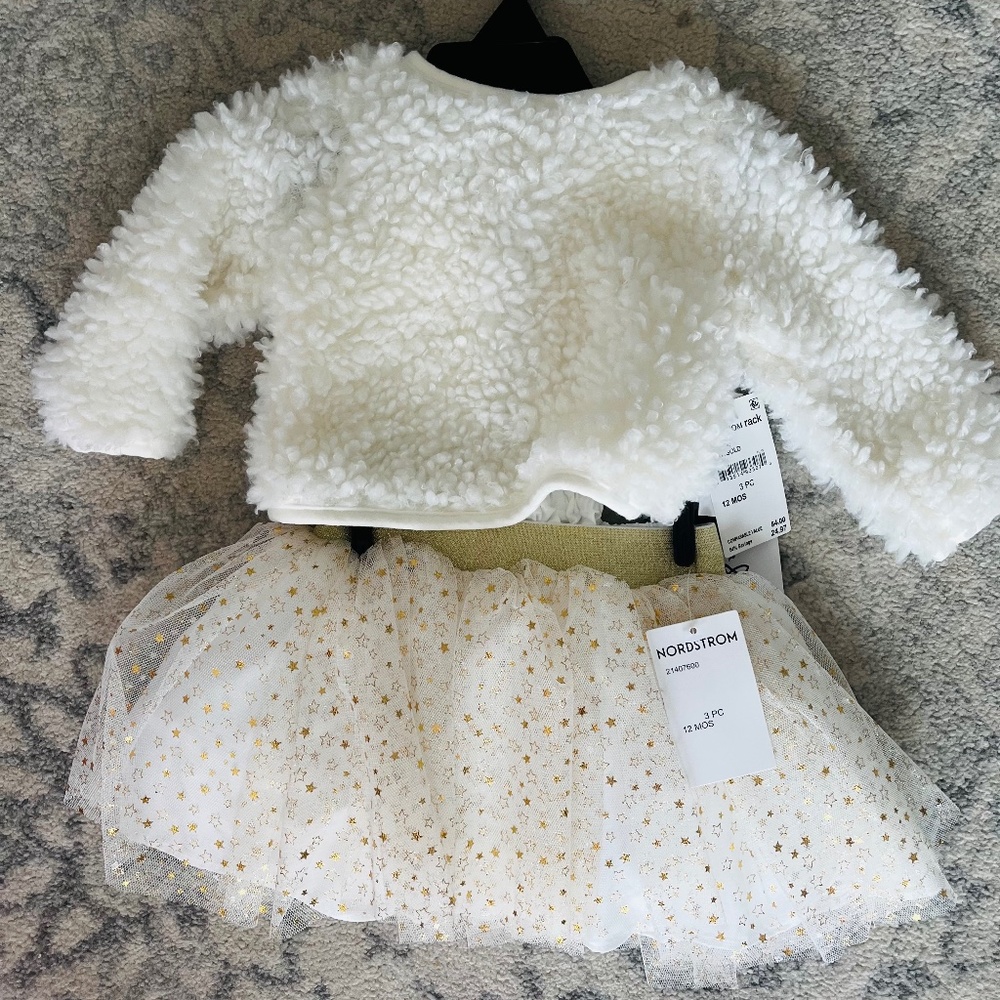 NWT!! Nordstrom sweater with tutu ADORABLE!!